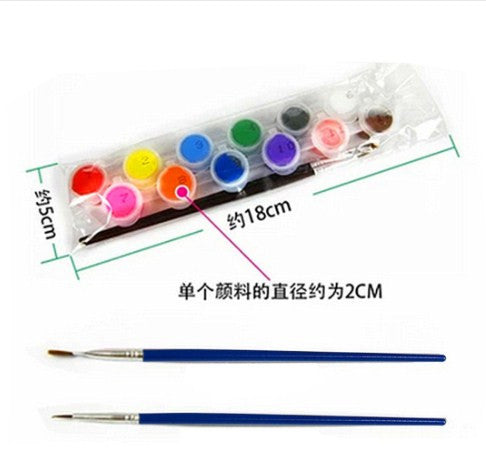 2 Brushes Per Set Acrylic Paints For Oil