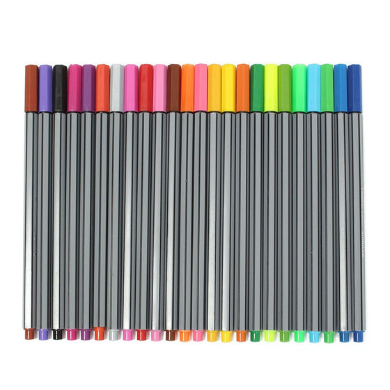 24 Pcs/pack 24 Colors Fineliner Pens