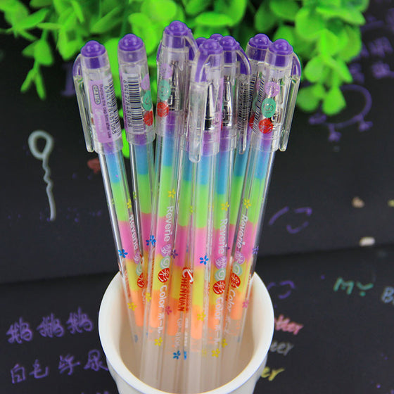 Ink 6 Colors Highlighter Pen Marker Stationery Point