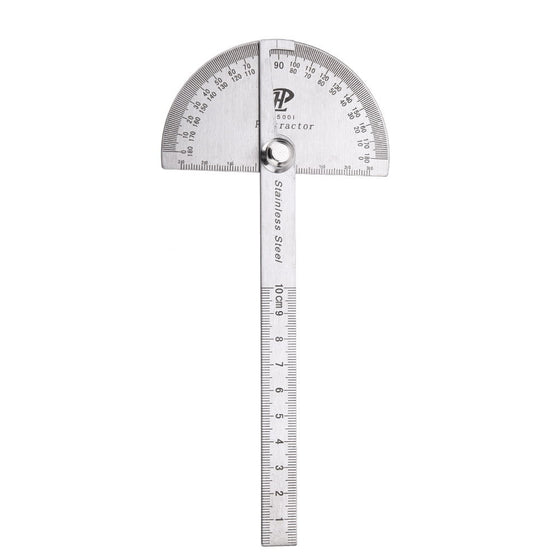 Stainless Steel Protractor 180 degree Round Head