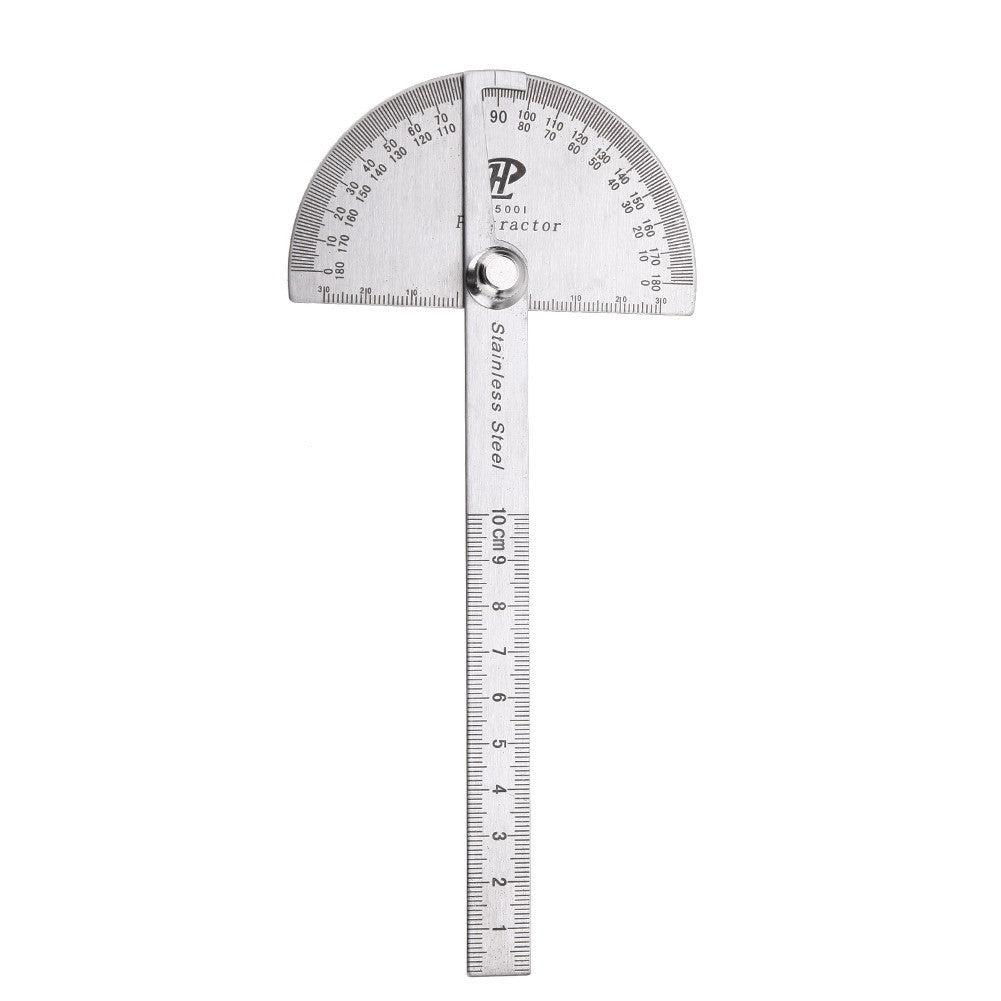 Stainless Steel Round Head 180 Degree Protractor