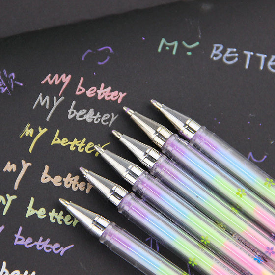 Cute Design Ink 6 Colors Highlighter Pen Marker